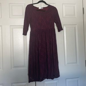 Sign here signature clothing plum lace dress